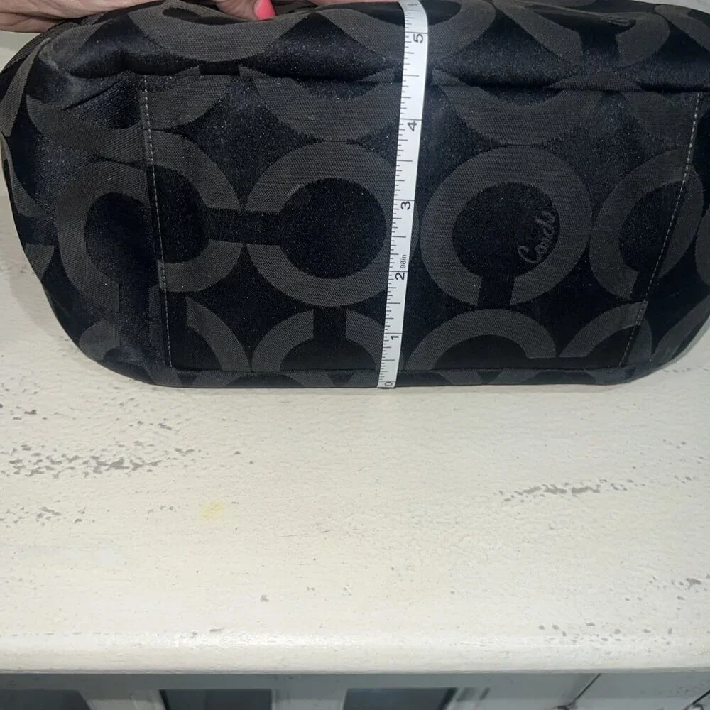 Coach Madison Luxury Designer Logo Tribeca Black Shoulder Hobo Bag 14127